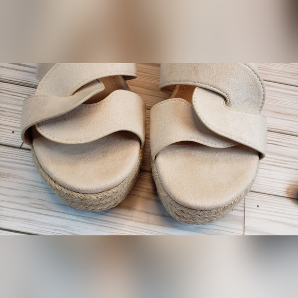 Coutgo wedge-heeled sandals with ankle straps size 8½ NWOT (sa203) - Picture 4 of 11